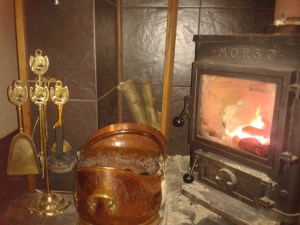 The coal hod, companion set and stove